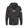 Front Toward Enemy Black Camo Hoodie