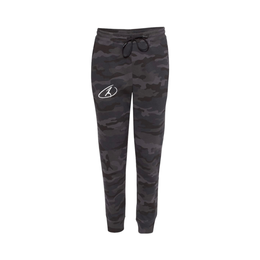Front Toward Enemy Black Camo Sweatpants