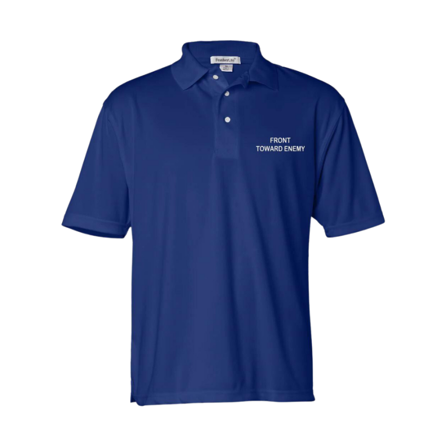 Front Toward Enemy Navy Polo