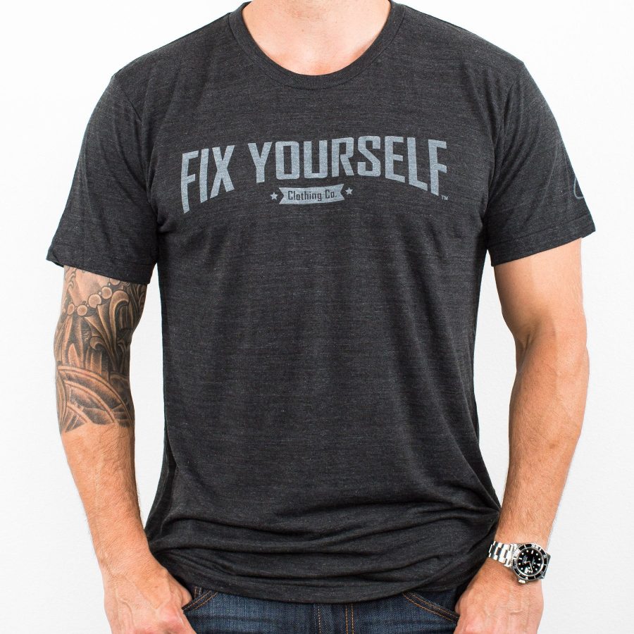 Fix Yourself Men's Tee — Charcoal