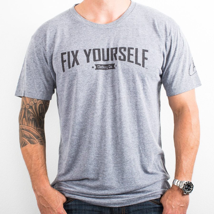 Fix Yourself Men's Tee — Gray