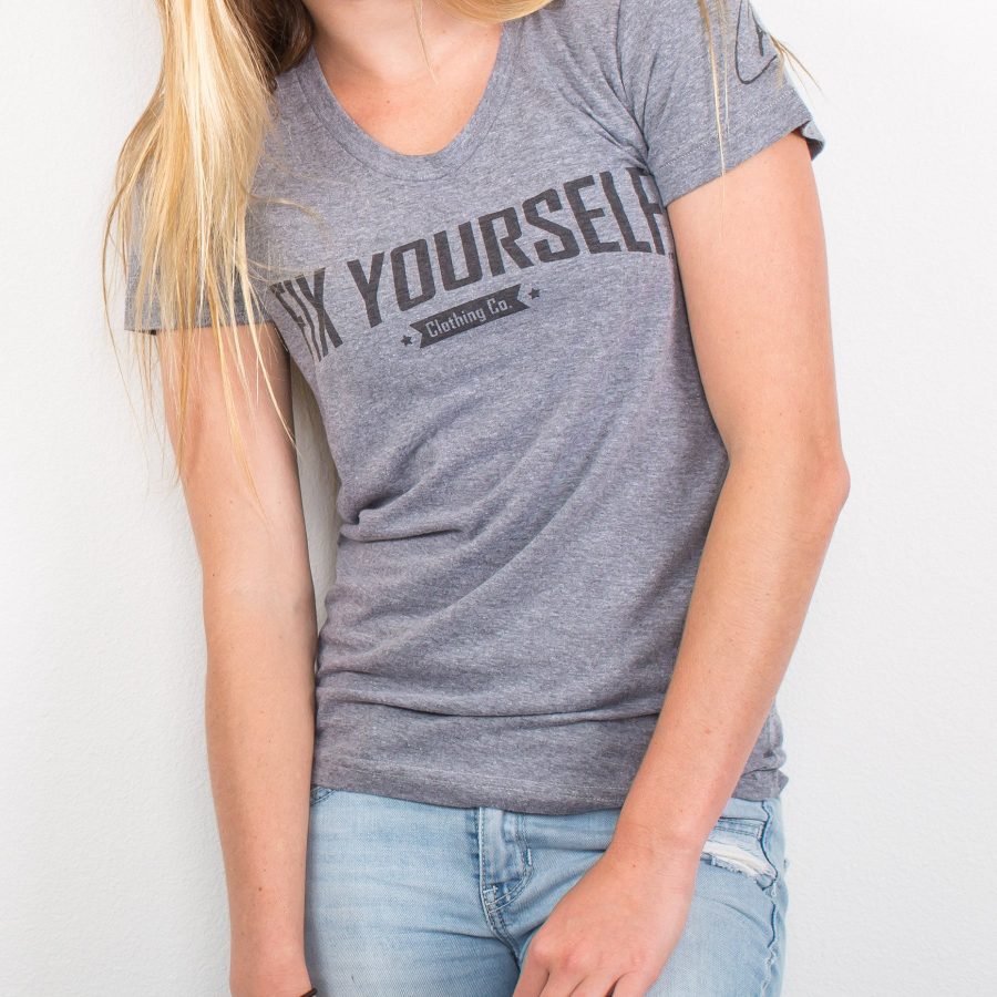 Fix Yourself Women's Tee — Gray