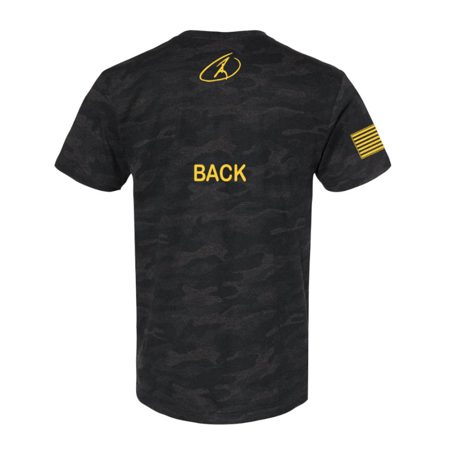 Front Toward Enemy Tee - Black Camo