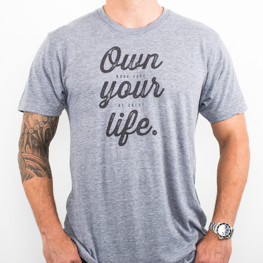 Own Your Life Men's Tee — Gray