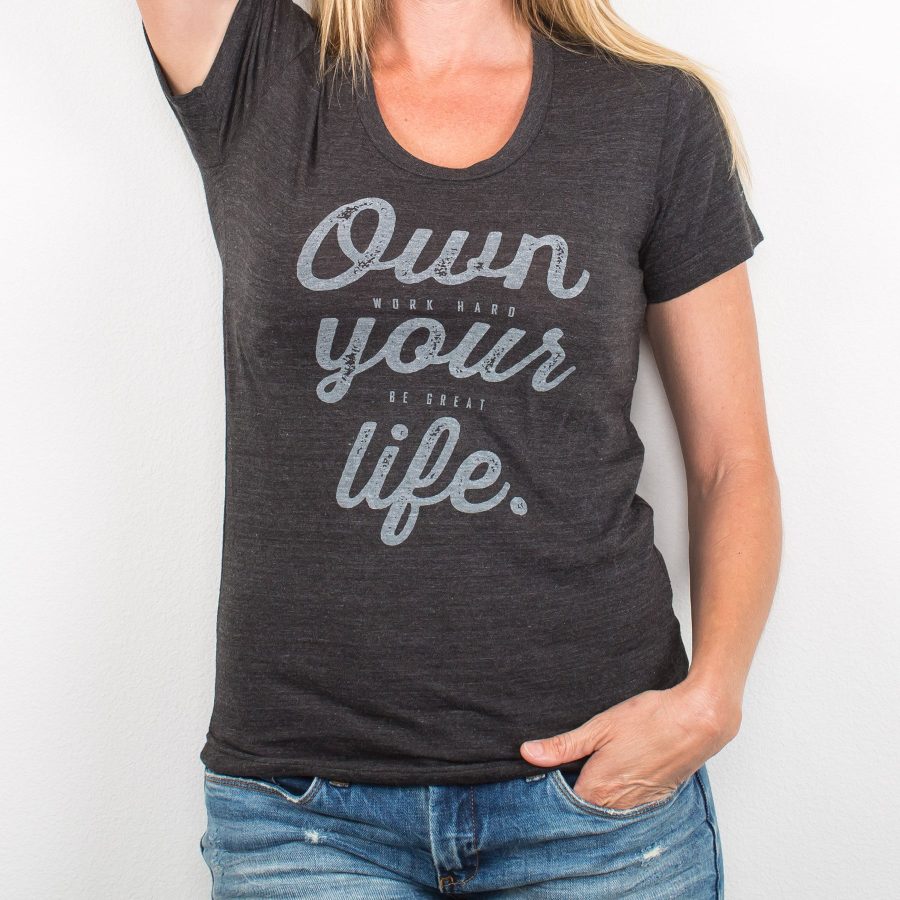 Own Your Life Women's Tee — Charcoal